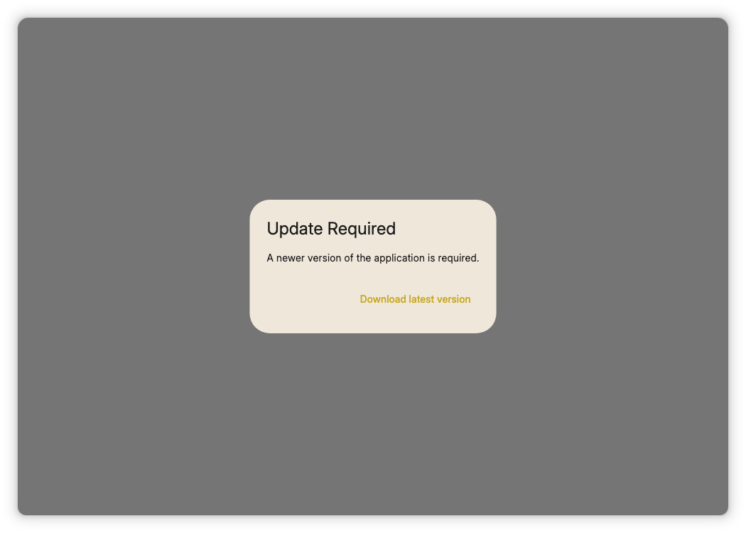 Update required