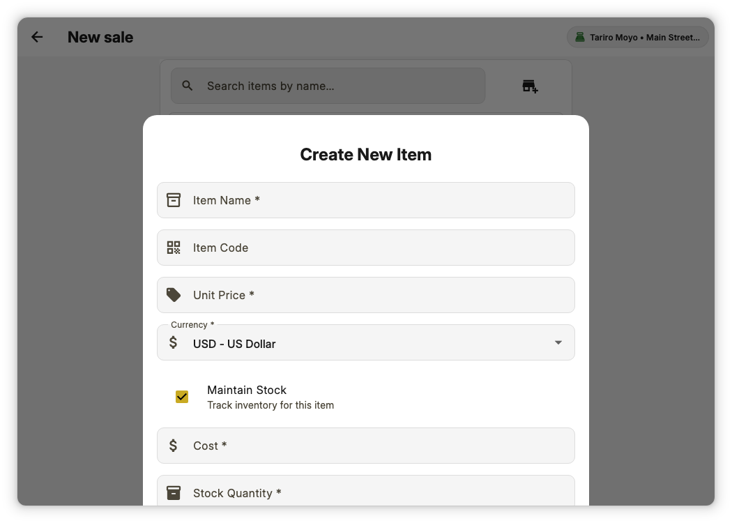 Add a new product