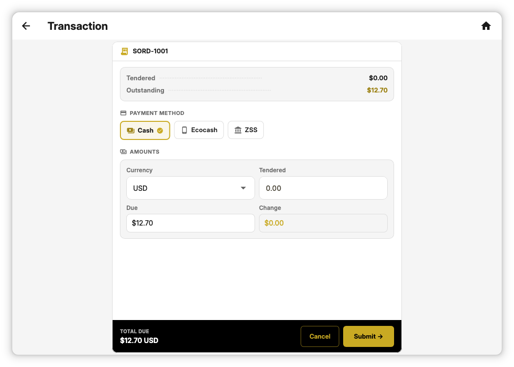 Take payment